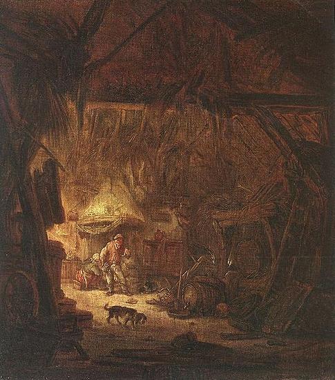 Isaac van Ostade Interior of a Peasant House oil painting image